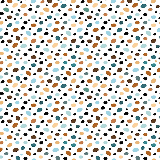 Vibrant Pebble Pattern with Earthy Tones and Playful Shapes | Jiffy Designs