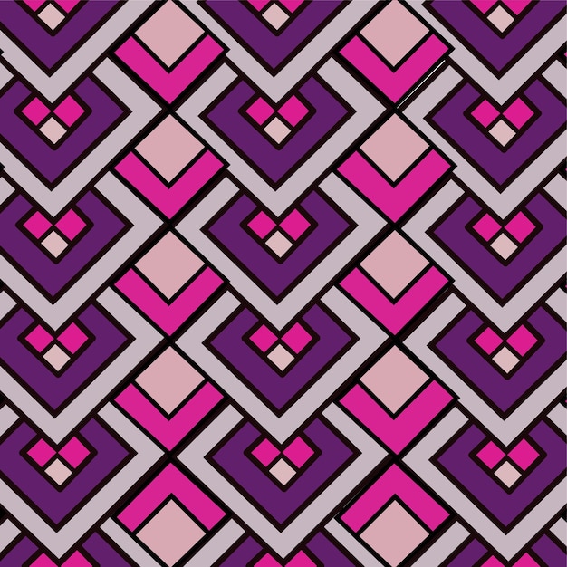 Vibrant Geometric Mosaic with Interlocking Diamond Patterns | Jiffy Designs