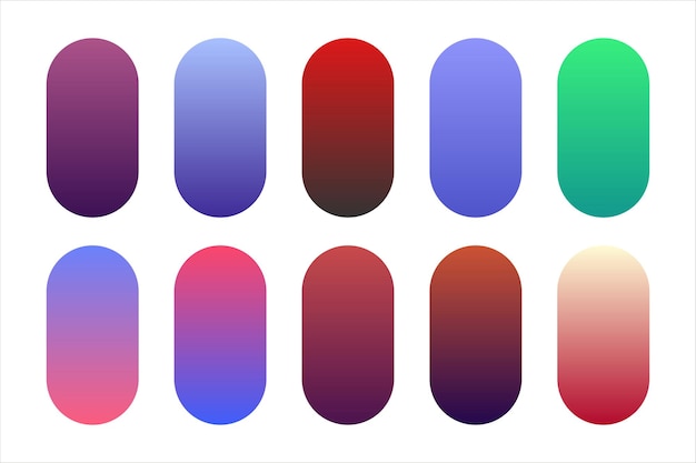 Vibrant Gradient Oval Shapes in Diverse Color Combinations | Jiffy Designs