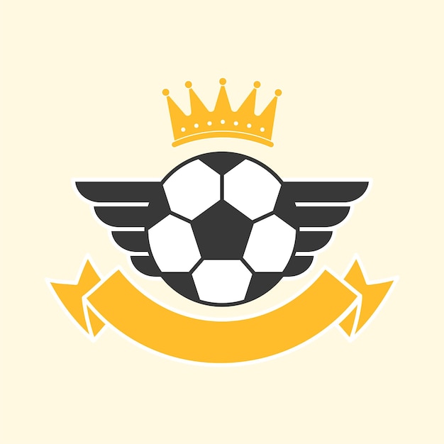 Regal Soccer Ball Emblem with Majestic Crown | Jiffy Designs