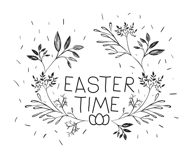 Elegant Easter Floral Wreath with Handwritten Typography | Jiffy Designs