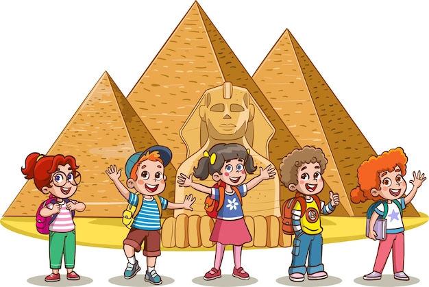 Adventurous Kids Exploring the Iconic Egyptian Pyramids | Jiffy Designs
