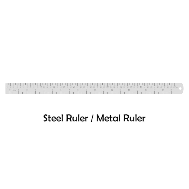 Precise Measurement: Steel Ruler with Inch and Centimeter Markings ...