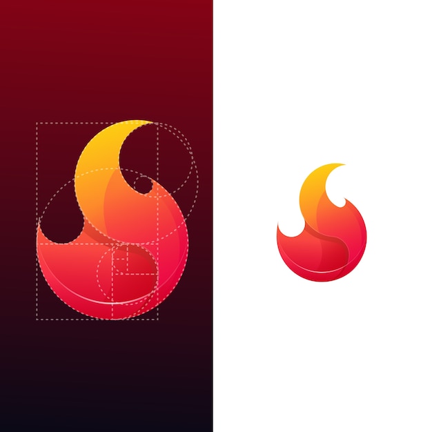 Vibrant Flame: A Fiery Celestial Emblem | Jiffy Designs