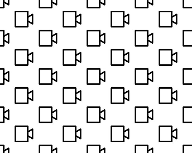 Minimalist Black and White Camera Icon Pattern | Jiffy Designs