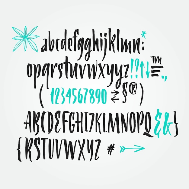 Playful Handwritten Alphabet with Whimsical Floral Accents | Jiffy Designs