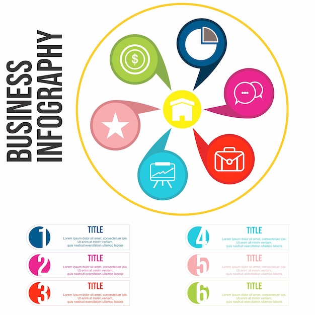 Vibrant Symbols of Business Infography and Data Visualization | Jiffy ...