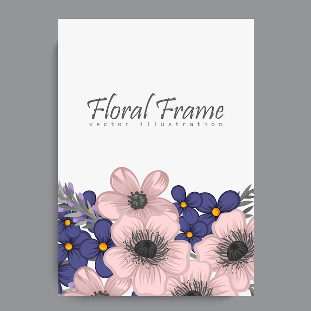 Elegant Floral Frame with Delicate Blooms | Jiffy Designs