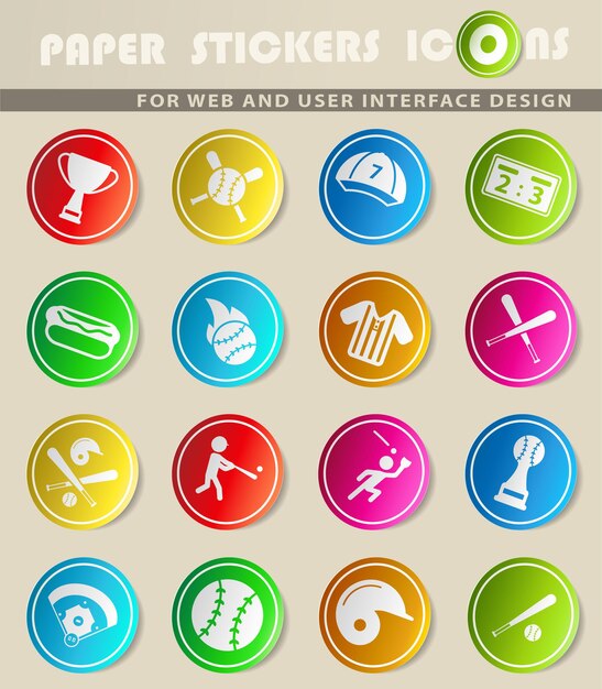 Vibrant Collection of Versatile Paper Stickers for Web and Interface ...