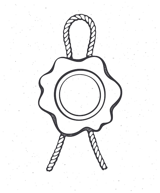 Elegant Rope-Framed Emblem with Circular Center | Jiffy Designs