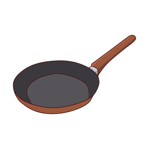 Stylized Frying Pan with Wooden Handle | Jiffy Designs
