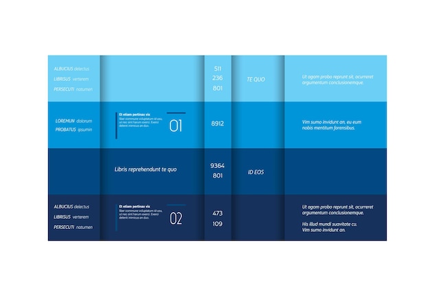 Vibrant Blue Gradient Panels with Informative Text Overlay | Jiffy Designs