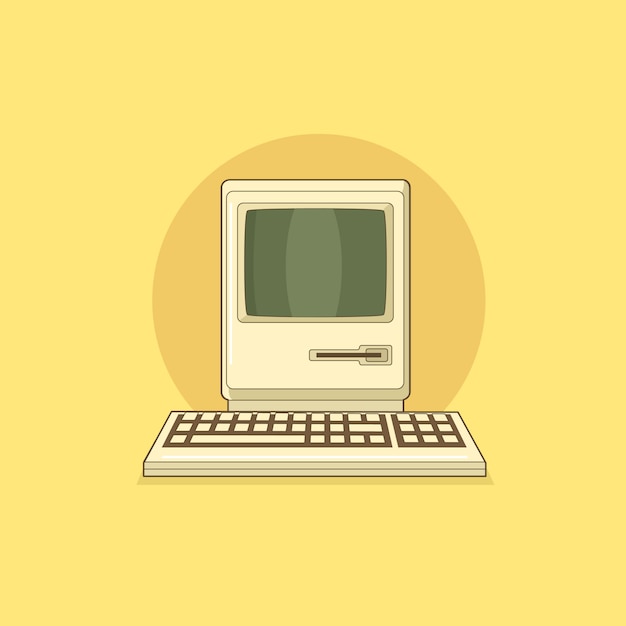 Retro Desktop Computer with Keyboard and Monitor | Jiffy Designs