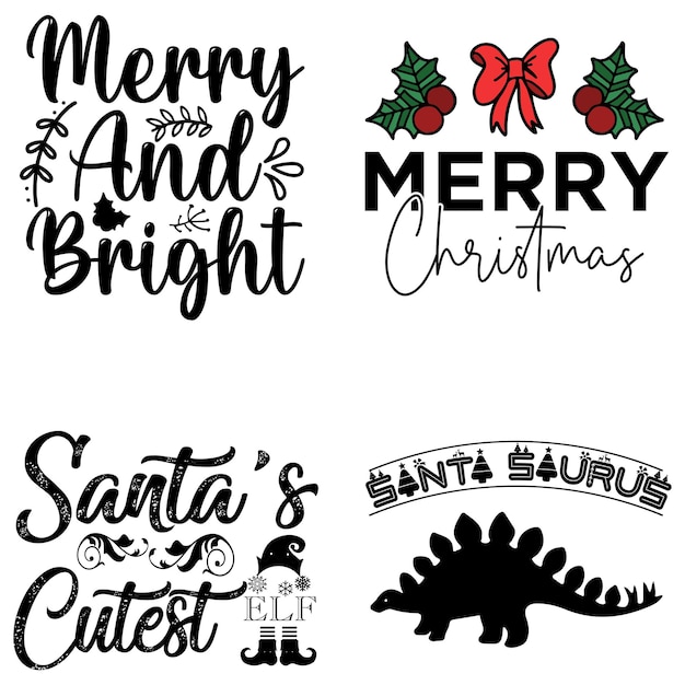 Festive Holiday Lettering and Illustrated Icons Collection | Jiffy Designs