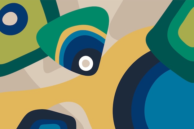 Vibrant Abstract Shapes in Earthy Tones and Geometric Patterns | Jiffy ...