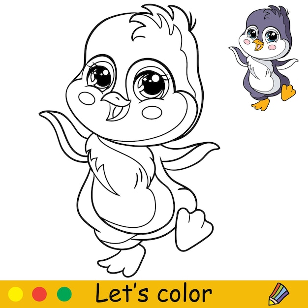 Adorable Penguin Chick Coloring Page | Jiffy Designs