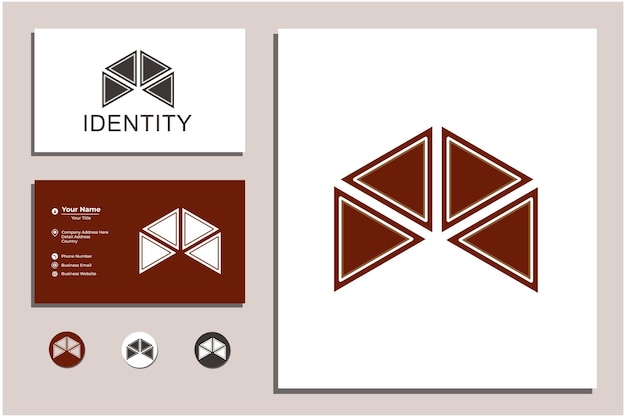 Geometric Triangular Identity Symbol with Business Card | Jiffy Designs