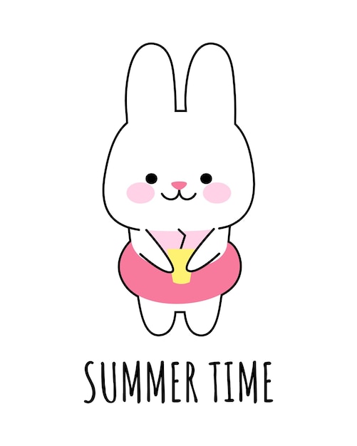 Adorable Bunny Celebrates Summer in Vibrant Outfit | Jiffy Designs