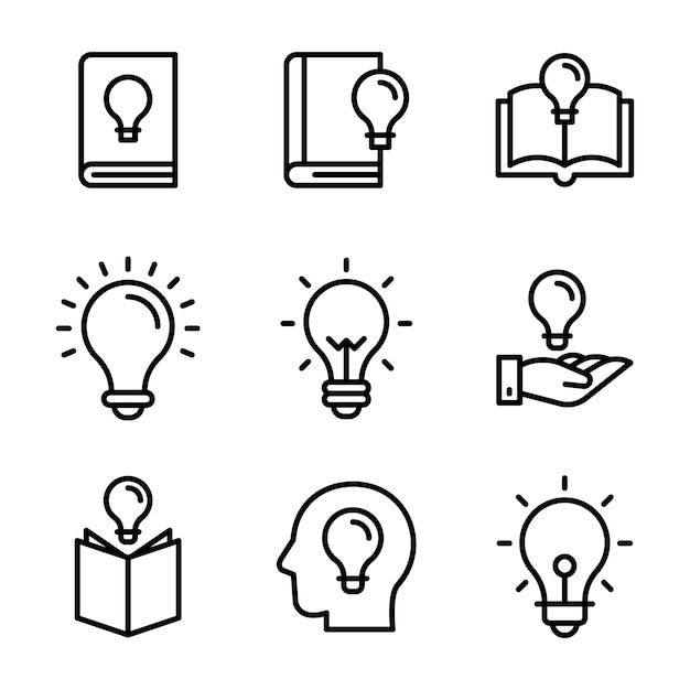 Illuminating Ideas: A Collection of Conceptual Light Bulb Icons | Jiffy ...