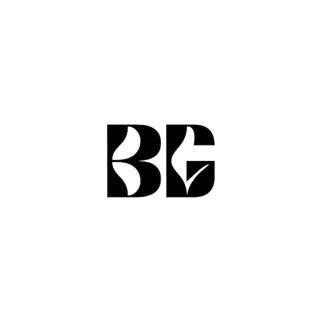 Bold and Geometric BG Monogram Logo Design | Jiffy Designs