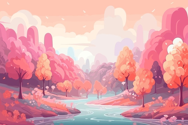 Enchanting Autumn Landscape with Vibrant Foliage | Jiffy Designs
