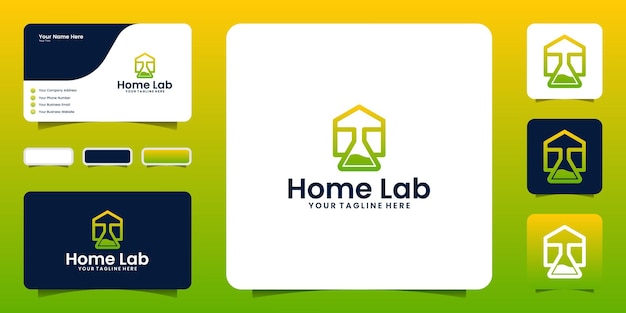 Minimalist Home Lab Logo with Stylized House Shape | Jiffy Designs