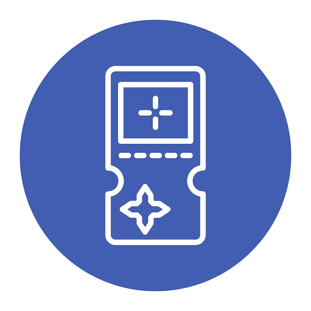 Retro Gaming Console Icon in Blue Circle | Jiffy Designs