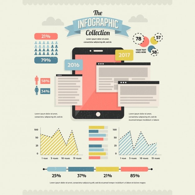 Vibrant Infographic Design with Charts and Illustrations | Jiffy Designs