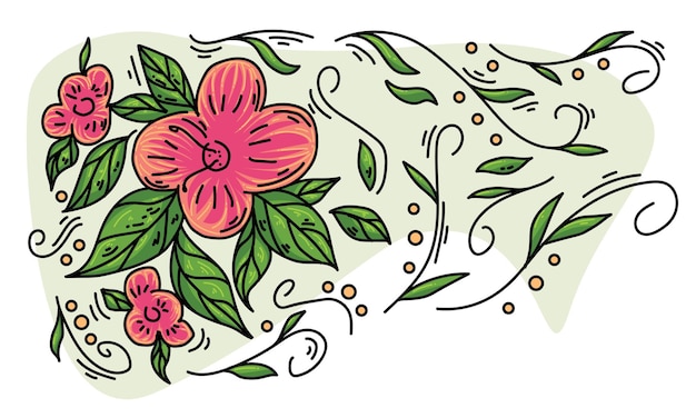 Vibrant Floral Bouquet with Intricate Leaf Patterns | Jiffy Designs
