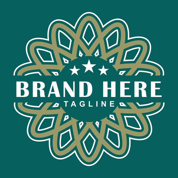 Elegant Floral Emblem with Stylized Stars and Tagline | Jiffy Designs