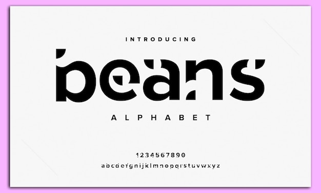 Bold and Playful Beans Alphabet with Unique Typographic Design | Jiffy ...