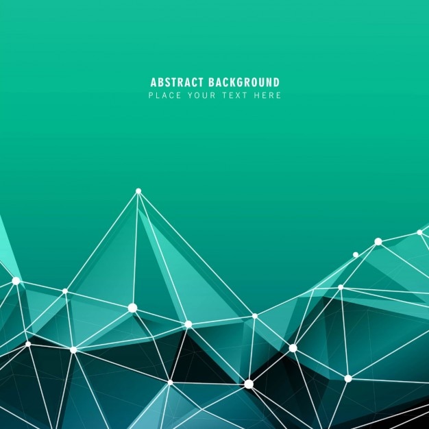 Geometric Teal Abstract Background with Interconnected Triangular ...