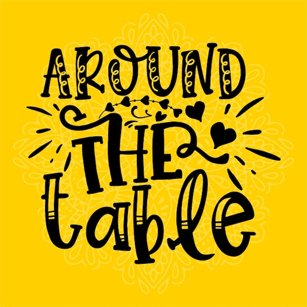 Playful Lettering with Whimsical Hearts on Vibrant Yellow | Jiffy Designs