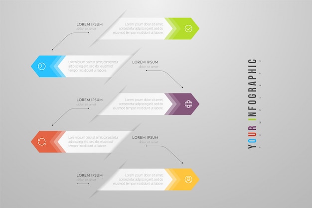 Vibrant Infographic with Colorful Directional Arrows and Text | Jiffy ...