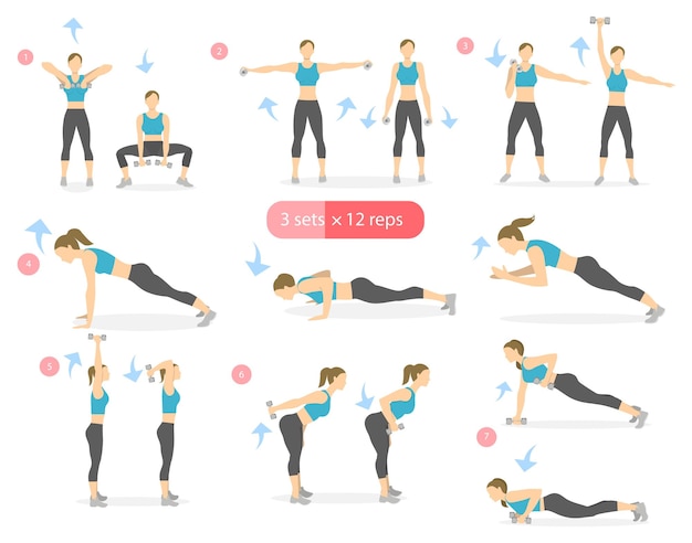 Diverse Fitness Poses: A Dynamic Collection of Workout Routines | Jiffy ...