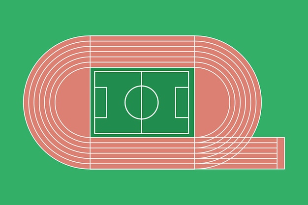 Vibrant Soccer Field with Running Track Overlay | Jiffy Designs
