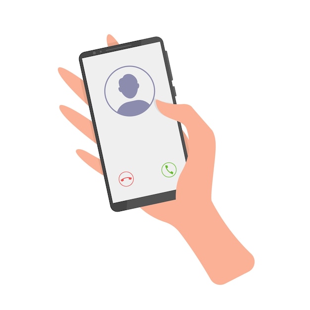 Incoming Call on Smartphone in Hand | Jiffy Designs
