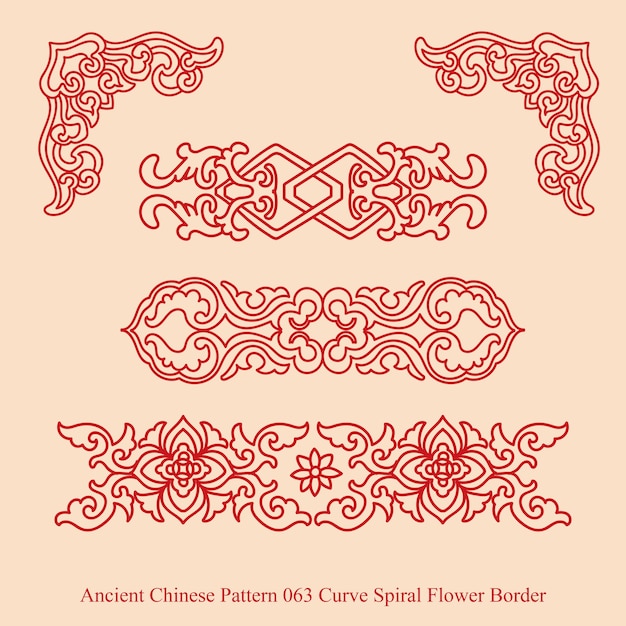Elegant Crimson Floral Motifs in Traditional Chinese Design | Jiffy Designs