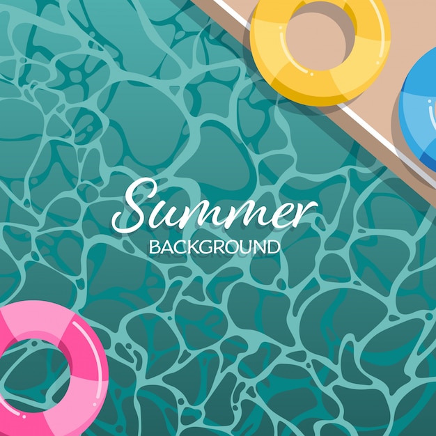 Vibrant Summer Backdrop with Floating Pool Floats | Jiffy Designs