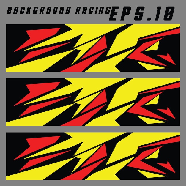 Vibrant Racing Stripes with Fiery Geometric Patterns | Jiffy Designs