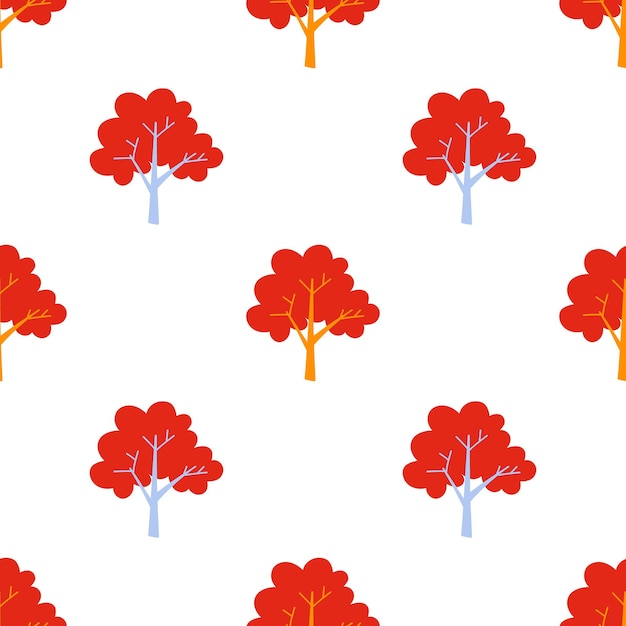 Vibrant Autumn Trees in Repeating Pattern | Jiffy Designs