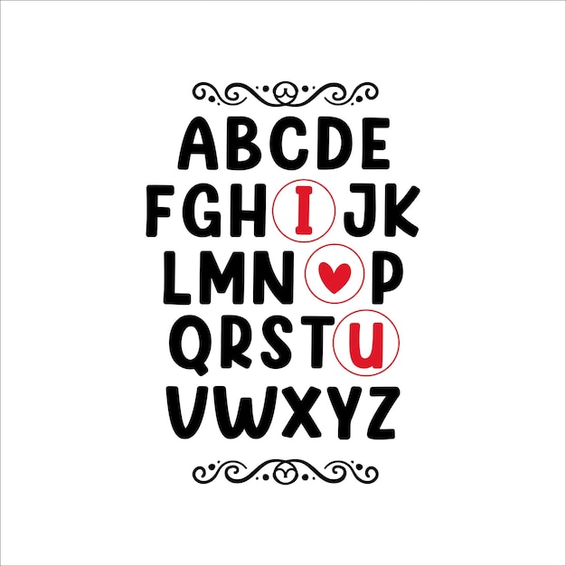 Whimsical Alphabet with Playful Heart and Arrow Symbols | Jiffy Designs