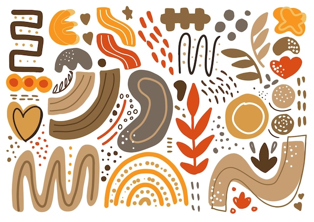 Vibrant Abstract Nature-Inspired Collection of Organic Shapes and ...