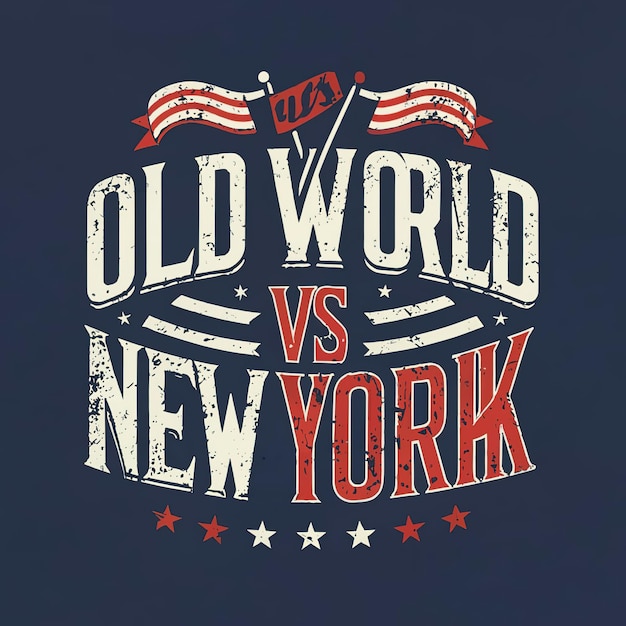 Vintage Rivalry: Old World vs. New York Graphic | Jiffy Designs