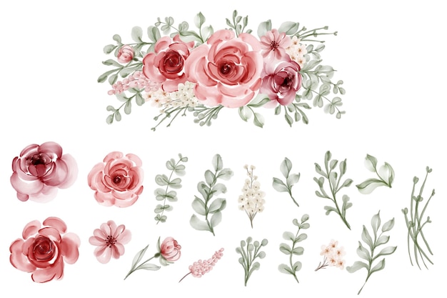 Elegant Floral Arrangement with Delicate Pink Roses and Greenery ...