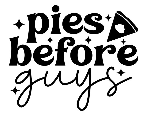 Whimsical Pie-Themed Lettering with Sparkling Accents | Jiffy Designs