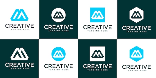Versatile Creative Monogram Logos with Striking Mountain Symbols ...