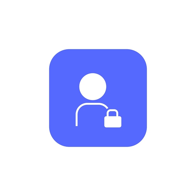 Secure Profile Icon with Padlock Symbol | Jiffy Designs