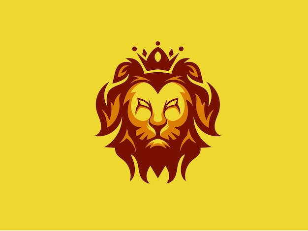 Majestic Lion Head with Regal Crown | Jiffy Designs