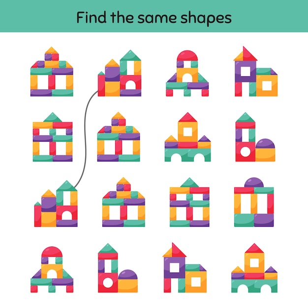 Vibrant Collection of Geometric Building Block Shapes | Jiffy Designs
